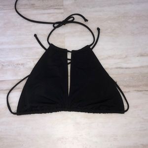 Pink high neck swimsuit top